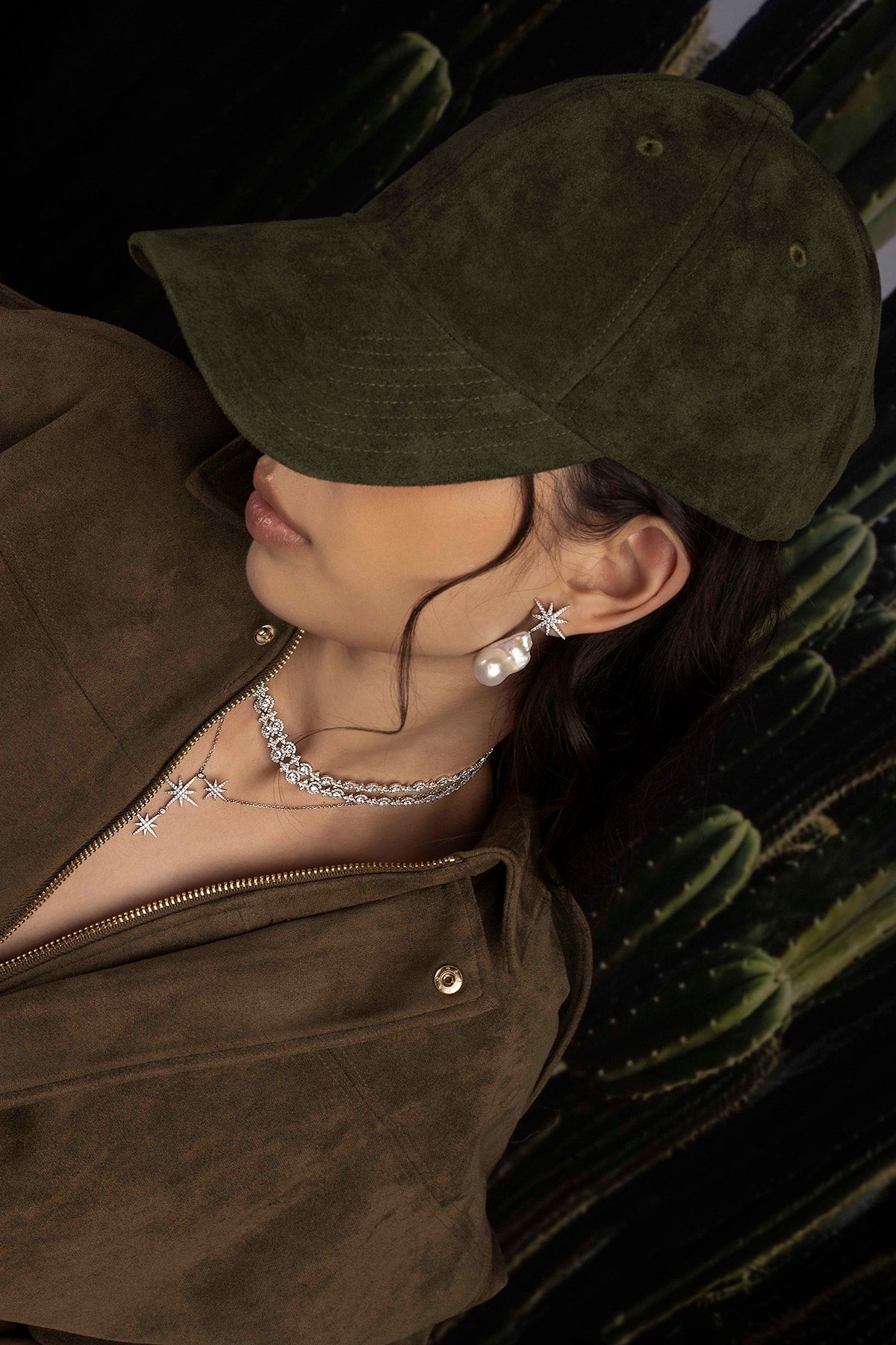 Boucles d'Oreilles Météorites avec Perles APM Monaco en argent