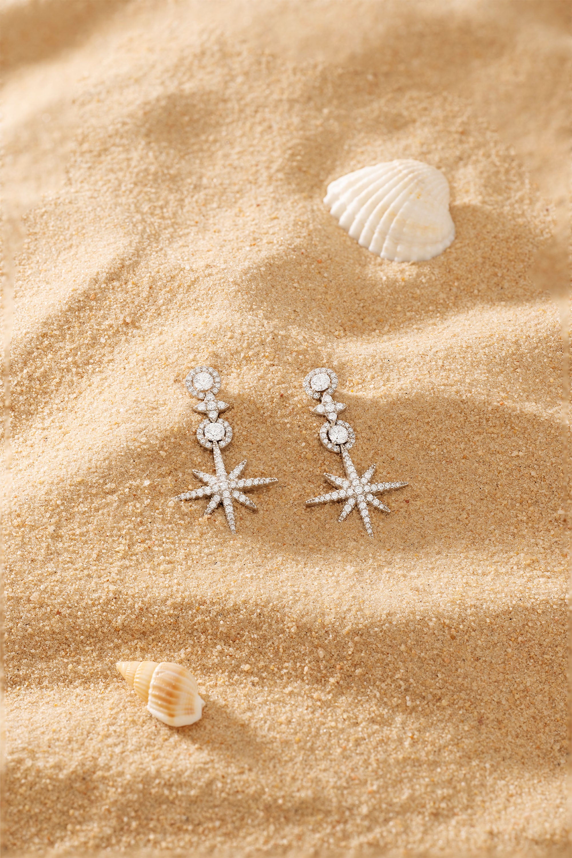 Boucles d'Oreilles Pavé Météorites & Cercles