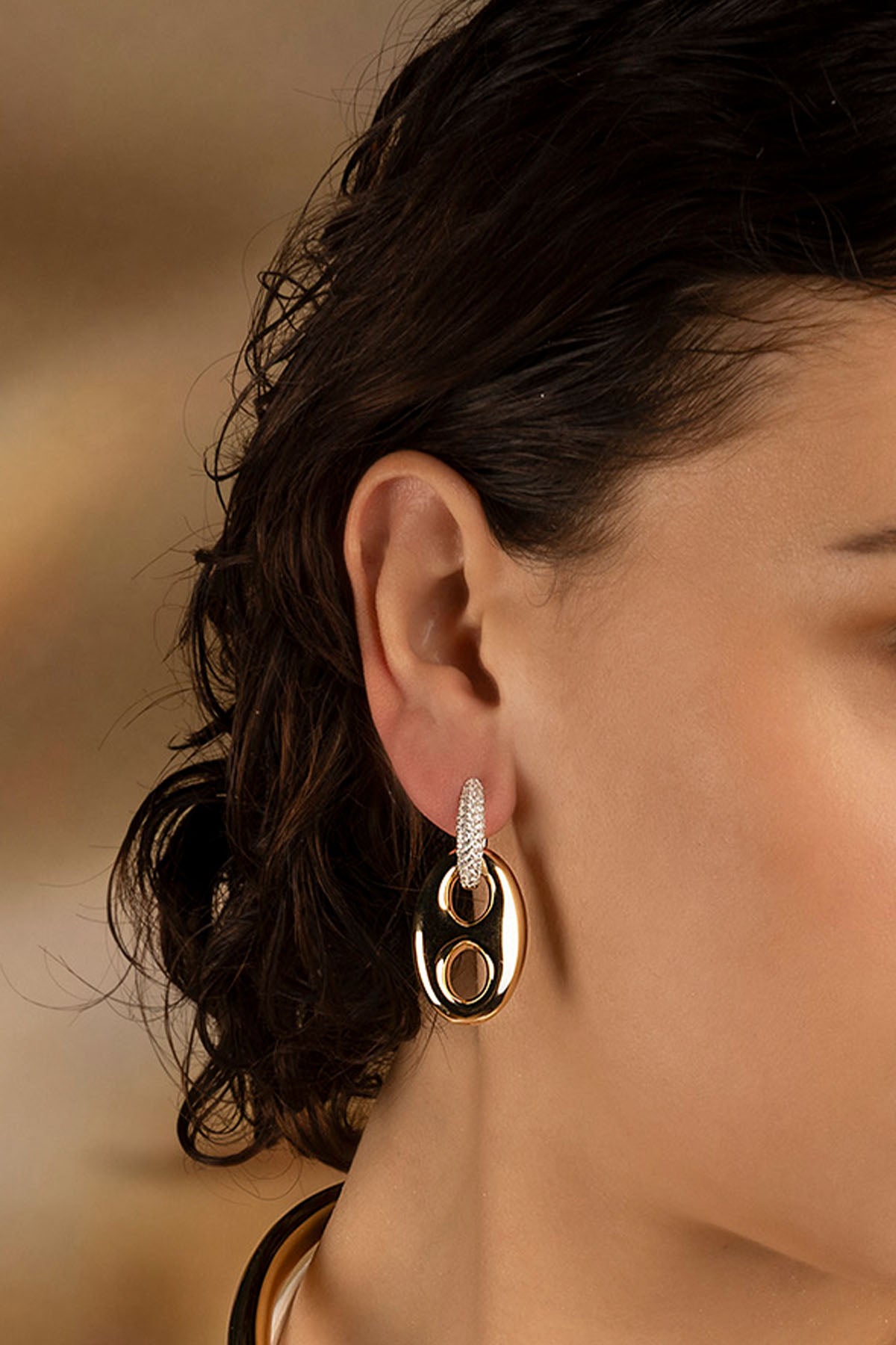 APM Monaco Boucles d'Oreilles Grain de Café