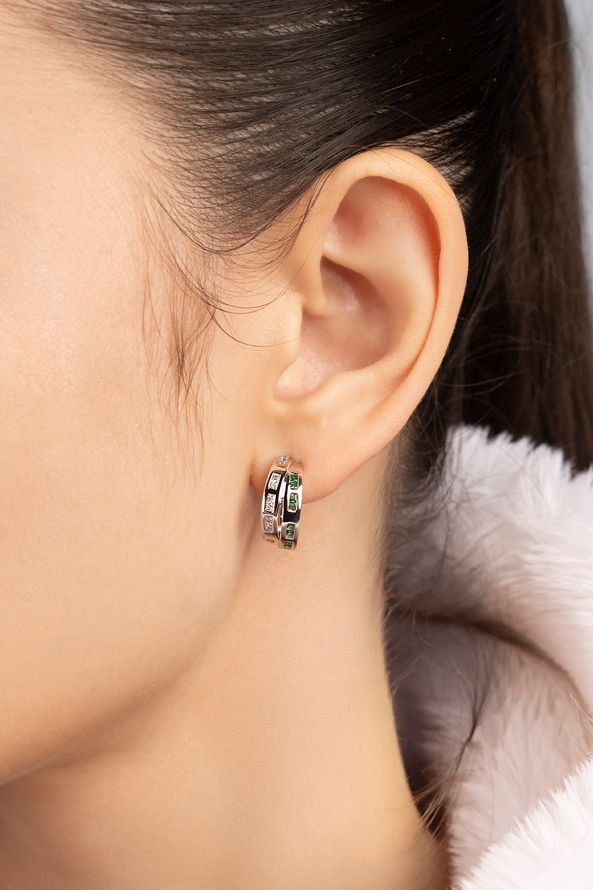 APM Monaco Boucles d'Oreilles Code Morse Toi Moi en Argent