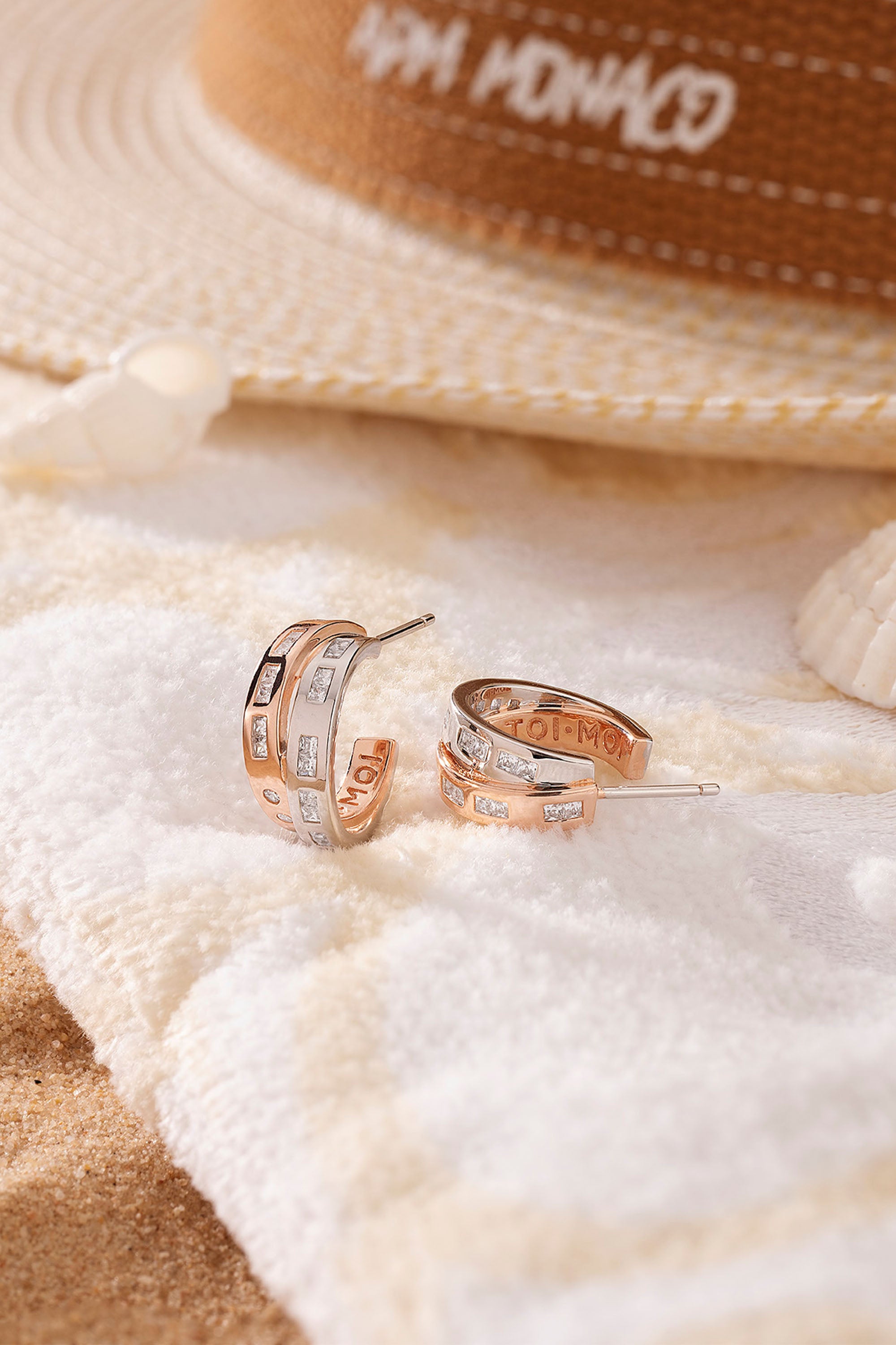 APM Monaco Boucles d'Oreilles Code Morse TOI MOI