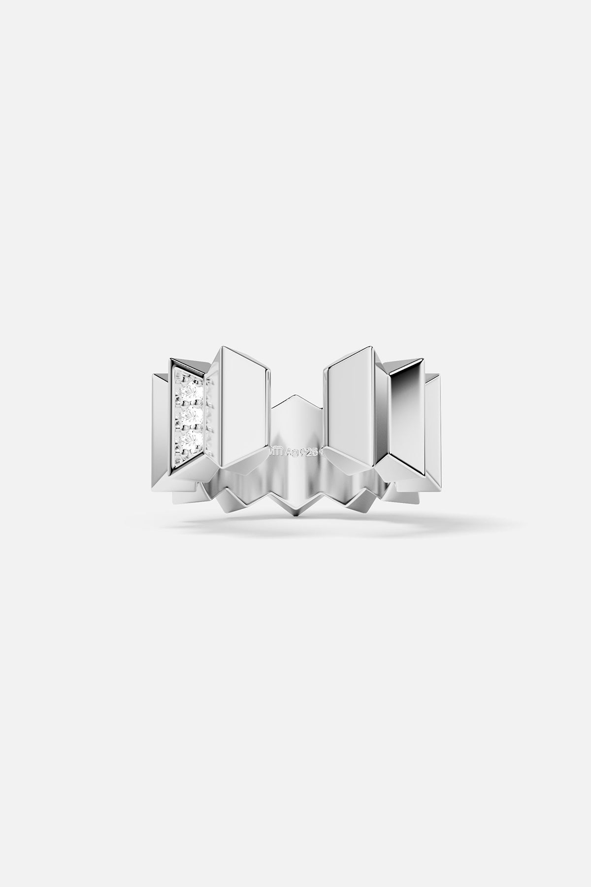 APM Monaco Ear Cuff Up and Down en Argent