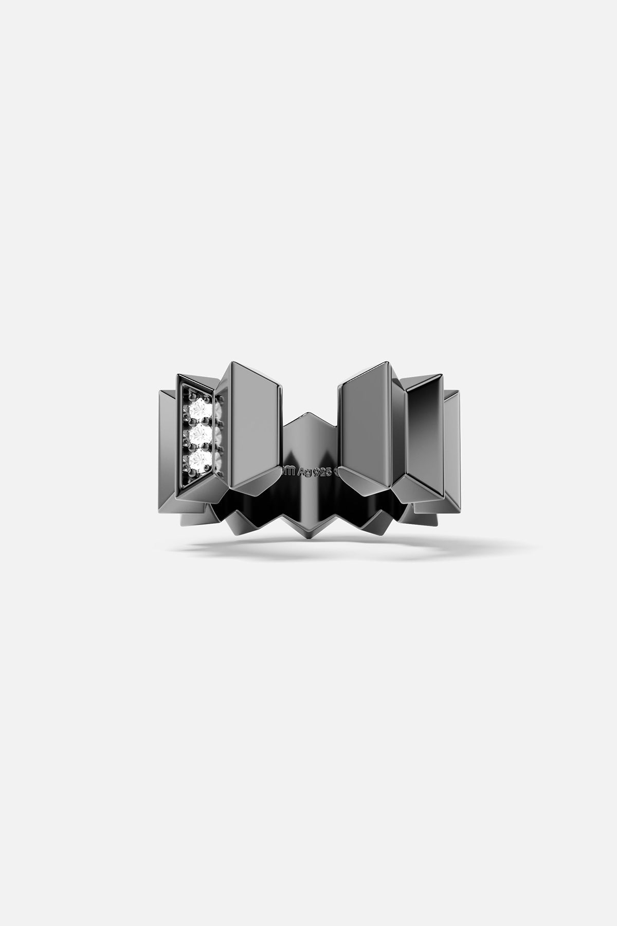APM Monaco Ear Cuff Up and Down en Argent