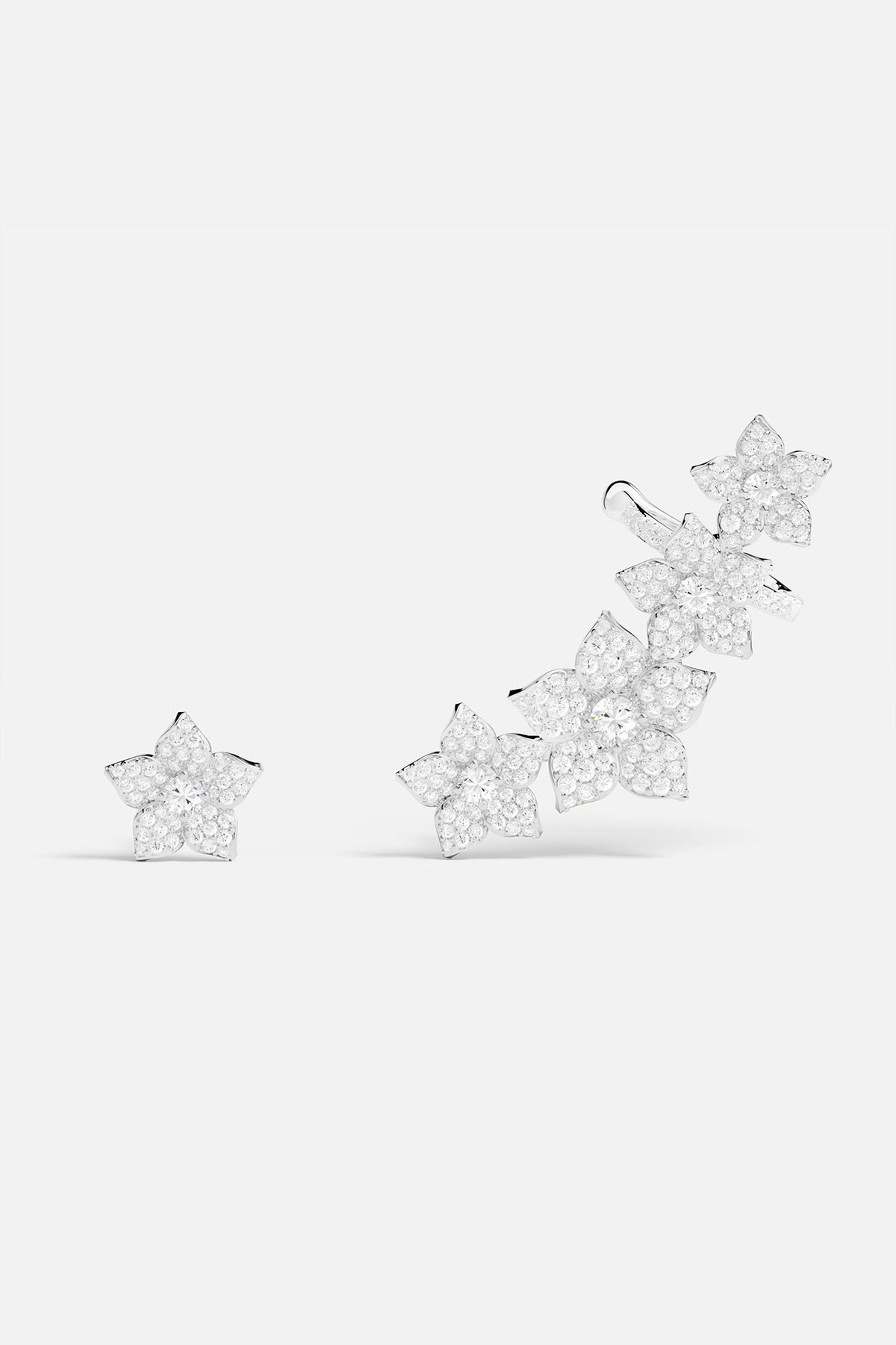 Ear Cuff Et Clou D'Oreille Asymétriques Fleur - APM Monaco