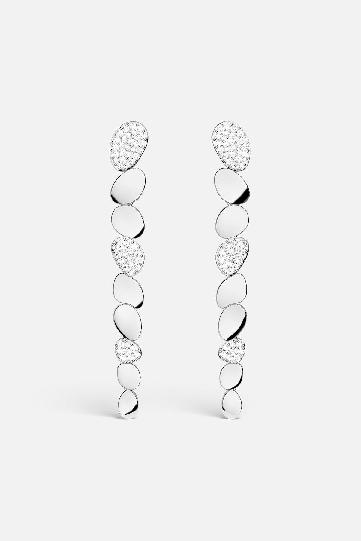 APM Monaco Boucles d'Oreilles Galet en Argent