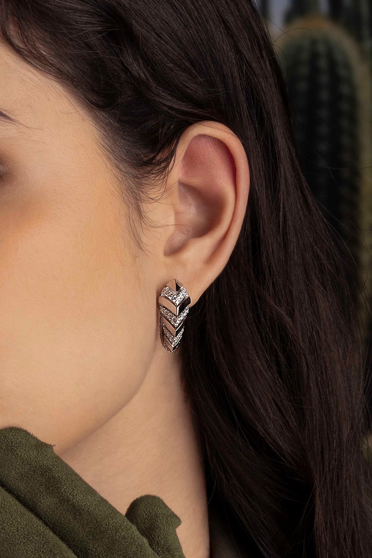 APM Monaco Boucles d'Oreilles Kaa en Argent