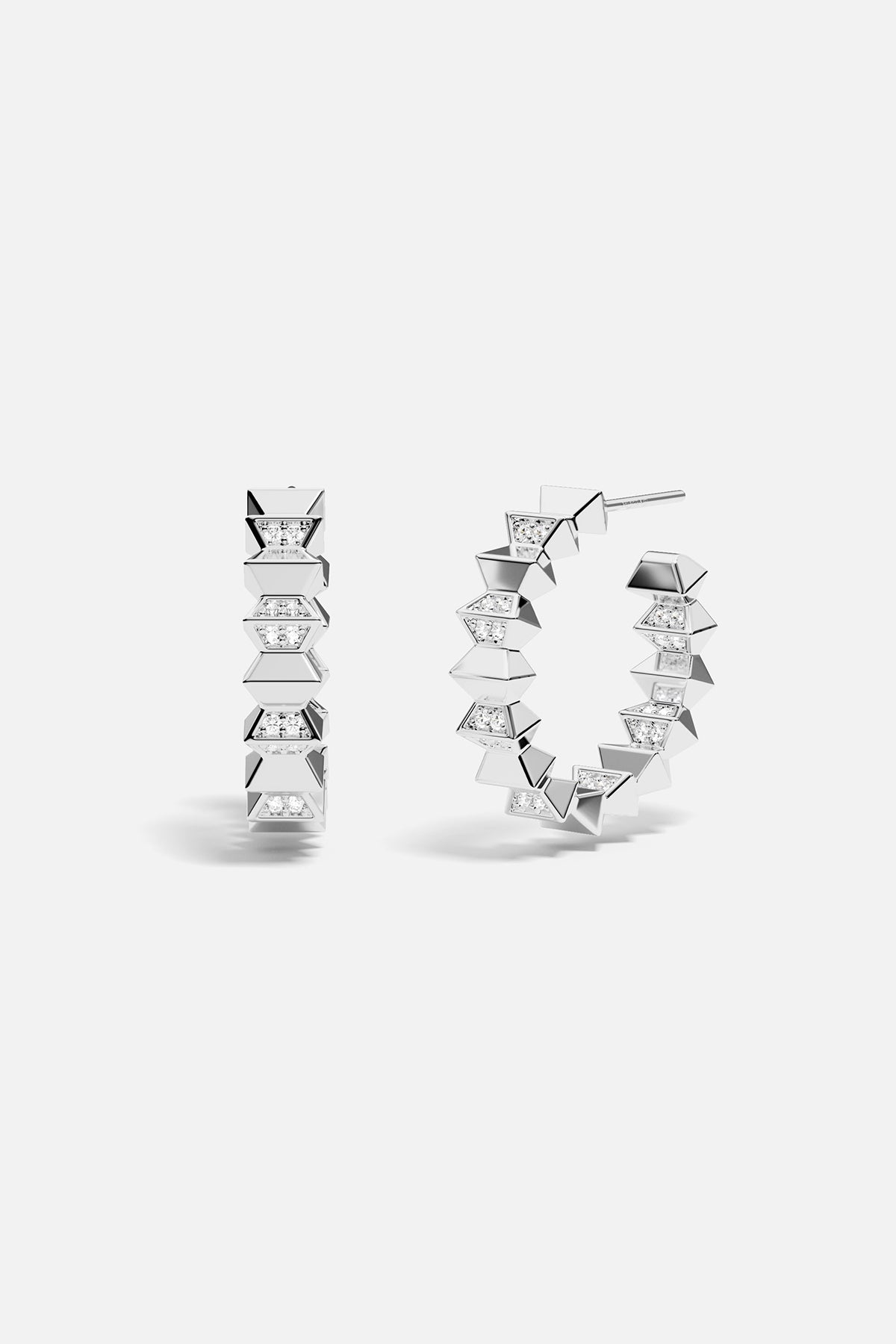 APM Monaco Boucles d'Oreilles Up and Down en Argent