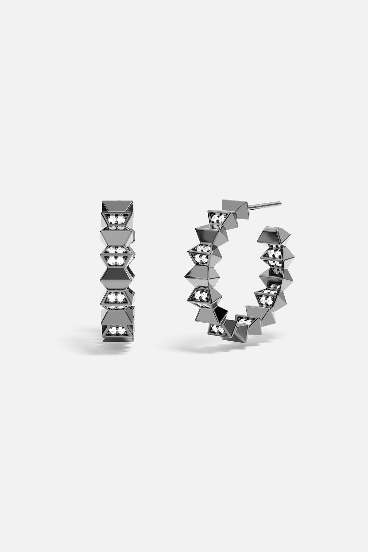 APM Monaco Boucles d'Oreilles Up and Down en Argent