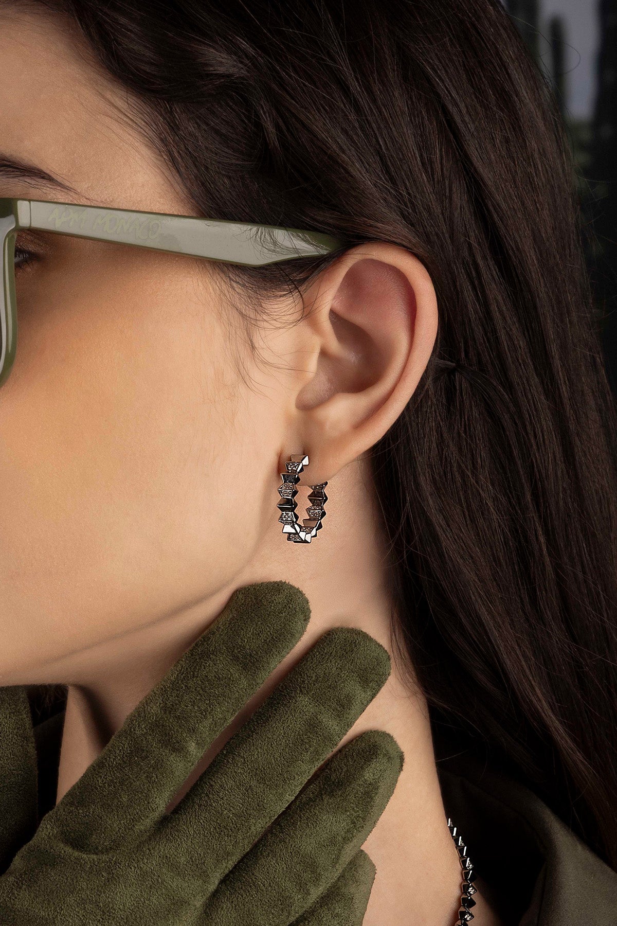 APM Monaco Boucles d'Oreilles Up and Down en Argent