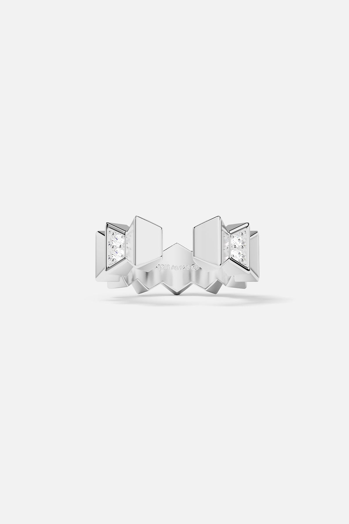 APM Monaco Ear Cuff Up and Down en Argent
