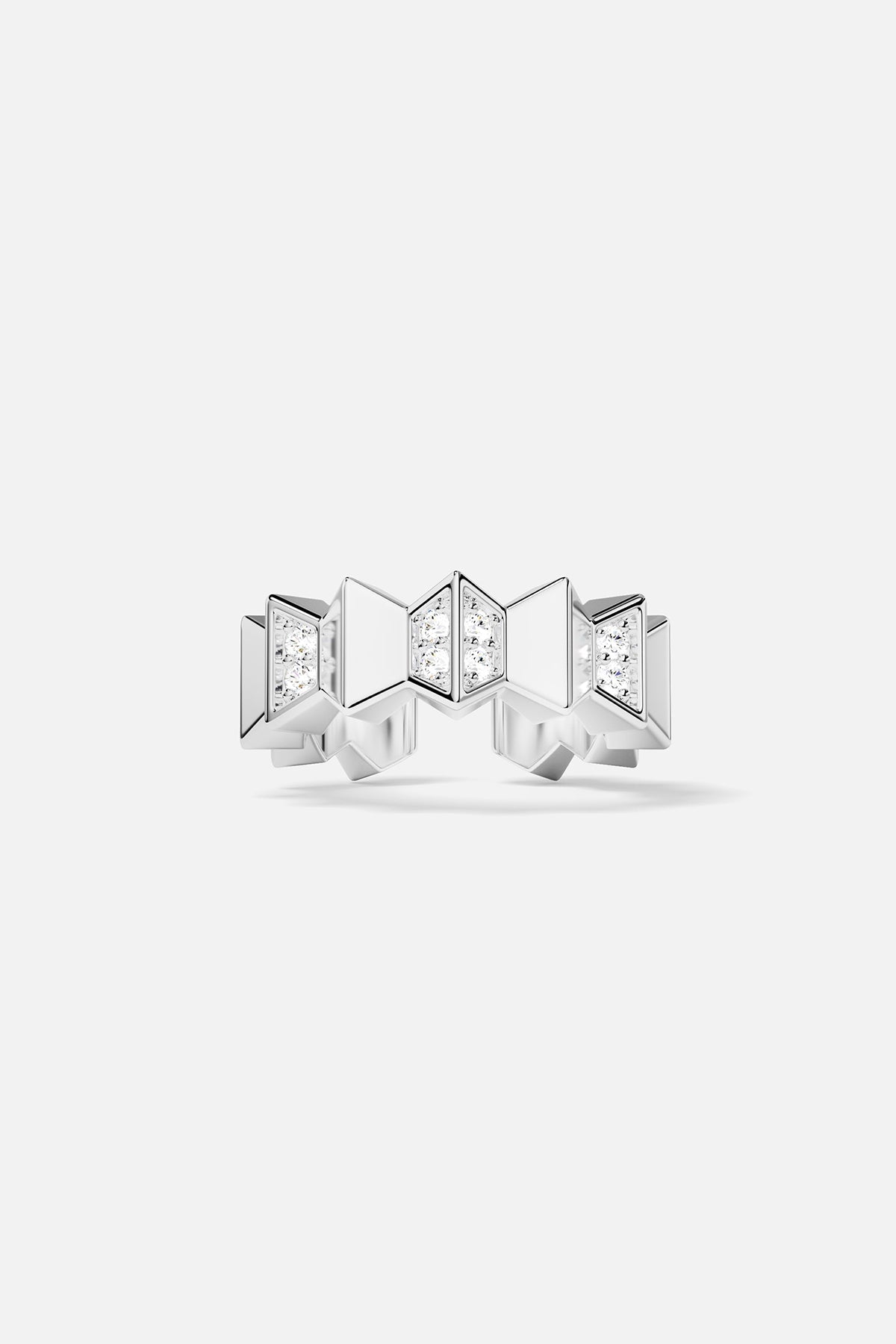 APM Monaco Ear Cuff Up and Down en Argent