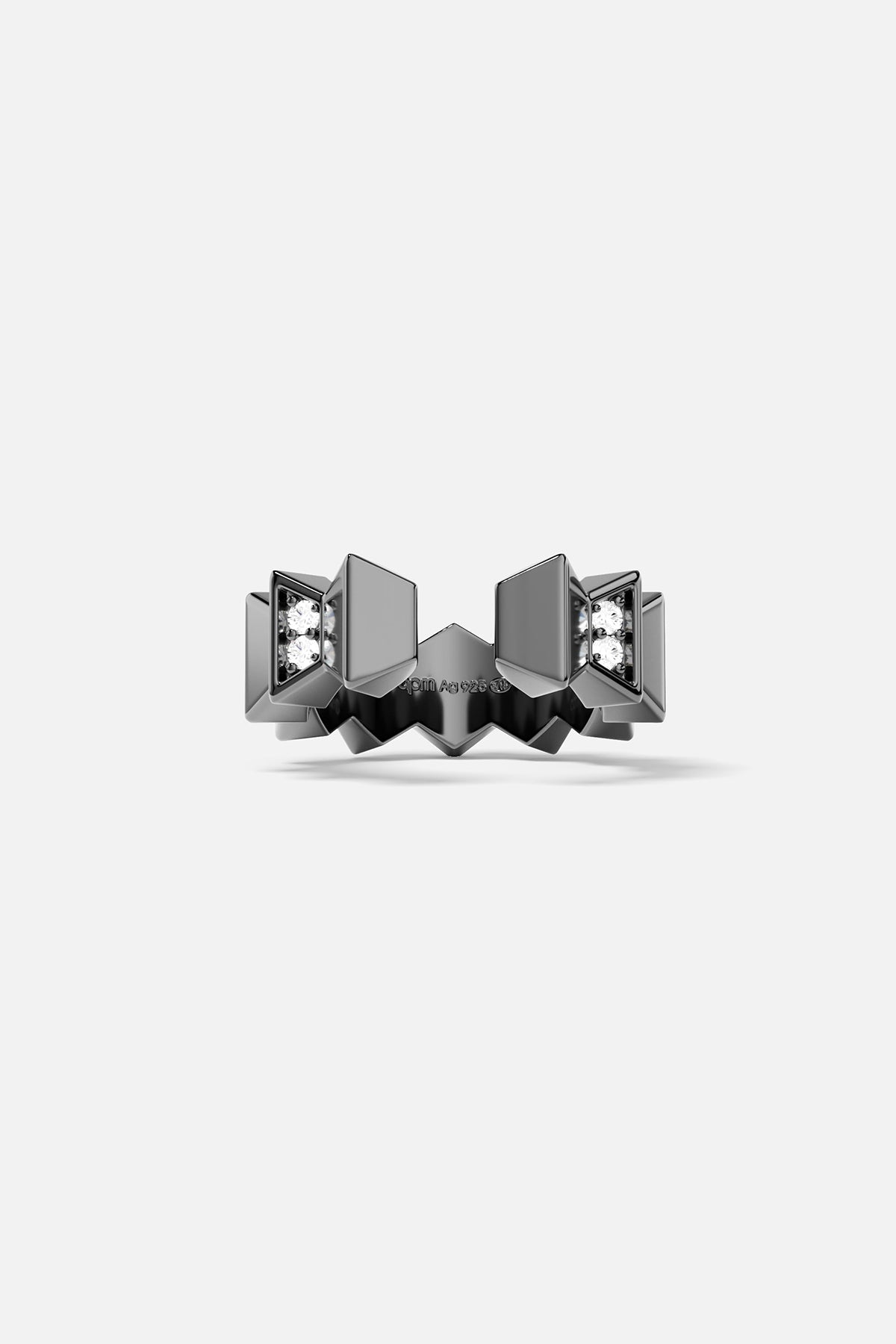 APM Monaco Ear Cuff Up and Down en Argent