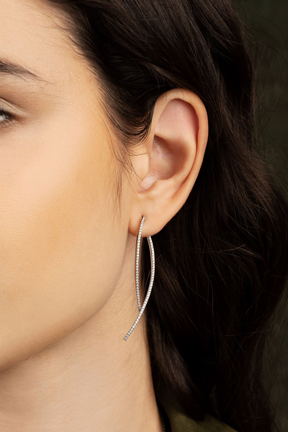 APM Monaco Boucles d'Oreilles Géométriques en Argent
