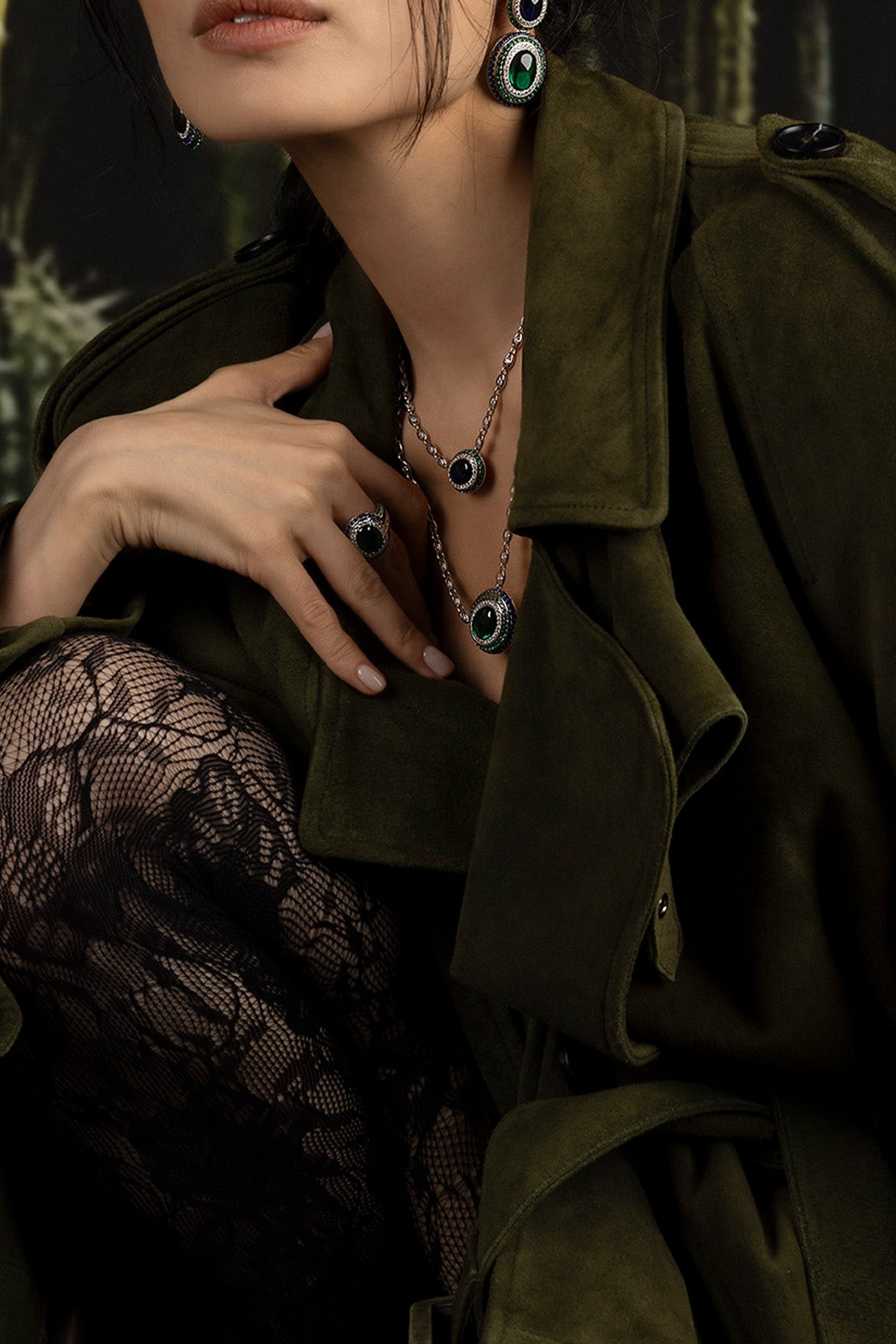 APM MONACO Bague Bold Vert Bleu