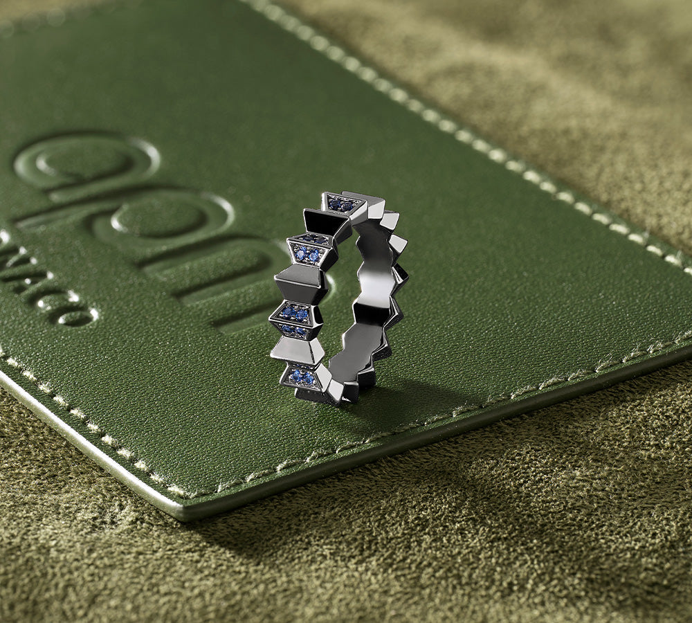 APM MONACO Bague Morse Code Smile