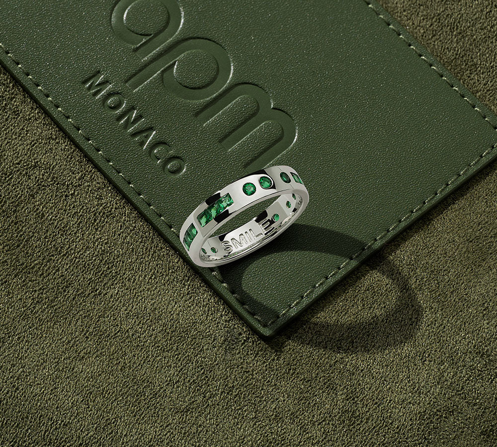APM MONACO Bague Morse Code Smile