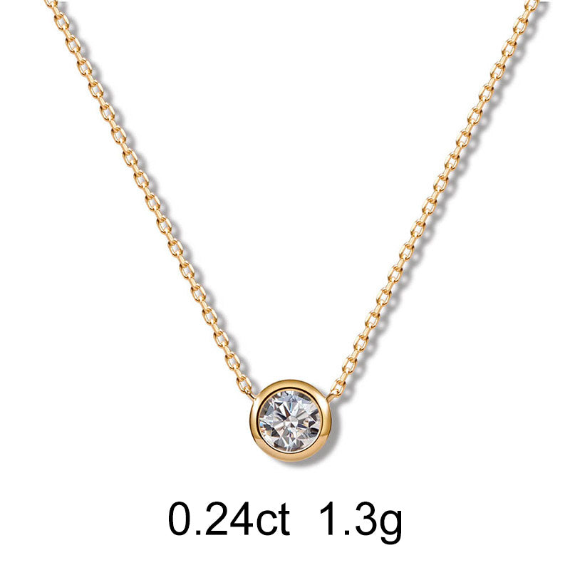 Collier Rond (0.24ct) Or 18 Carats - APM Monaco