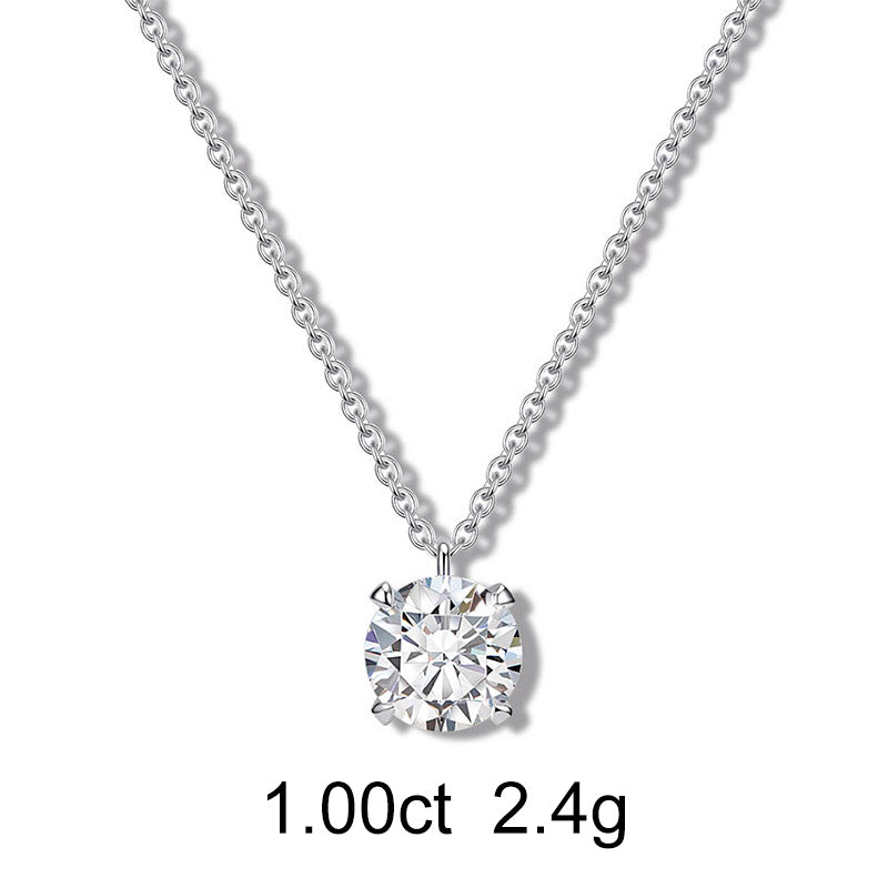 Collier Solitaire Rond (1ct) Or 18 Carats - APM Monaco