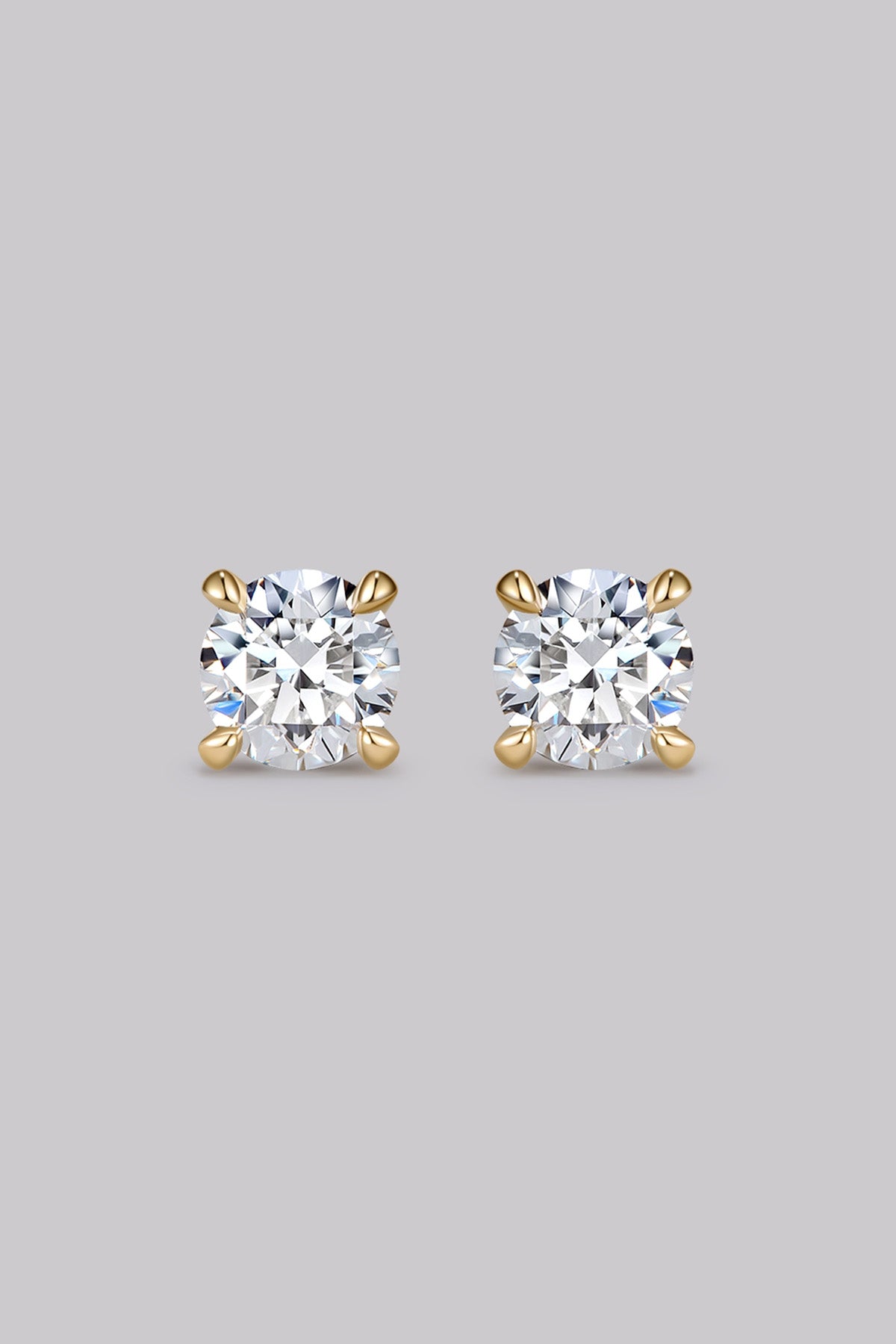 Clous d'Oreilles Rond (0.50ct) Or 18 Carats - APM Monaco