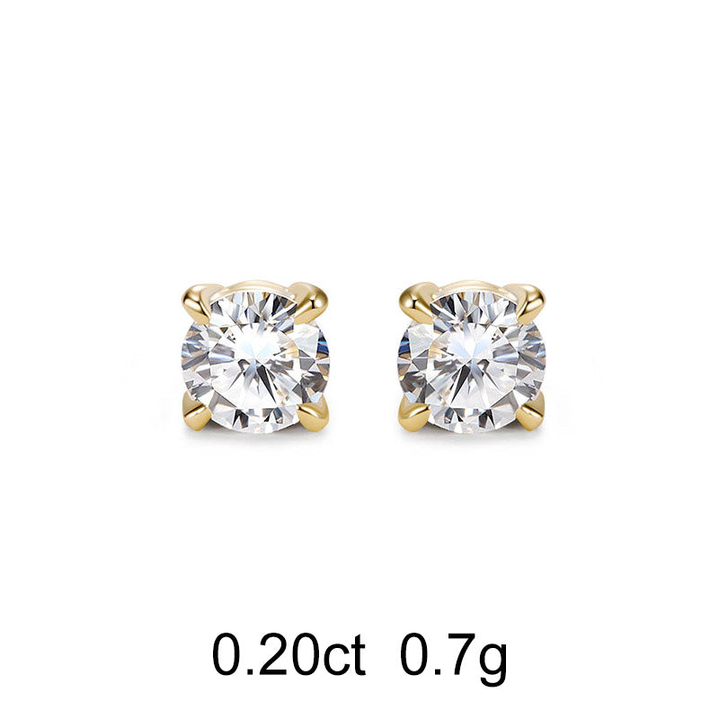 Clous d'Oreilles Rond (0.20ct) Or 18 Carats - APM Monaco