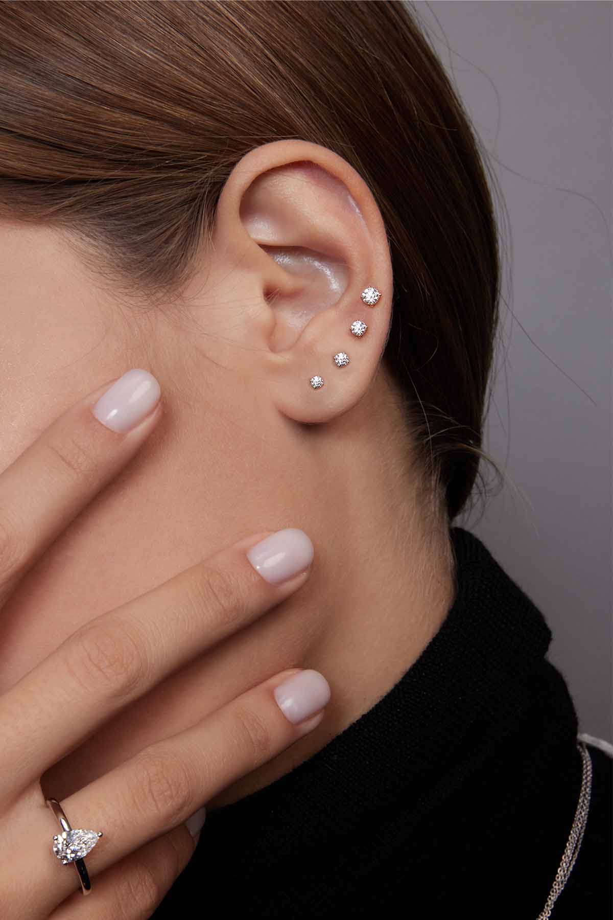 Clous d'Oreilles Rond (0.20ct) Or 18 Carats - APM Monaco