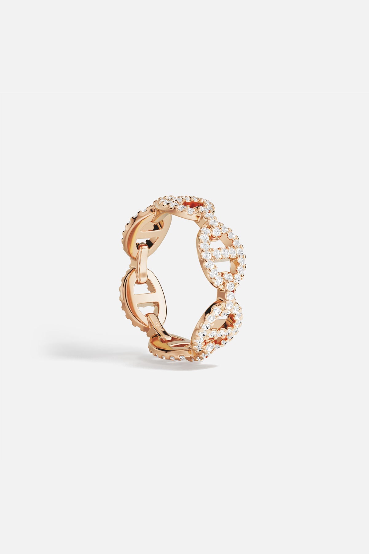 APM Monaco Bague Maille Marine en Or Rose