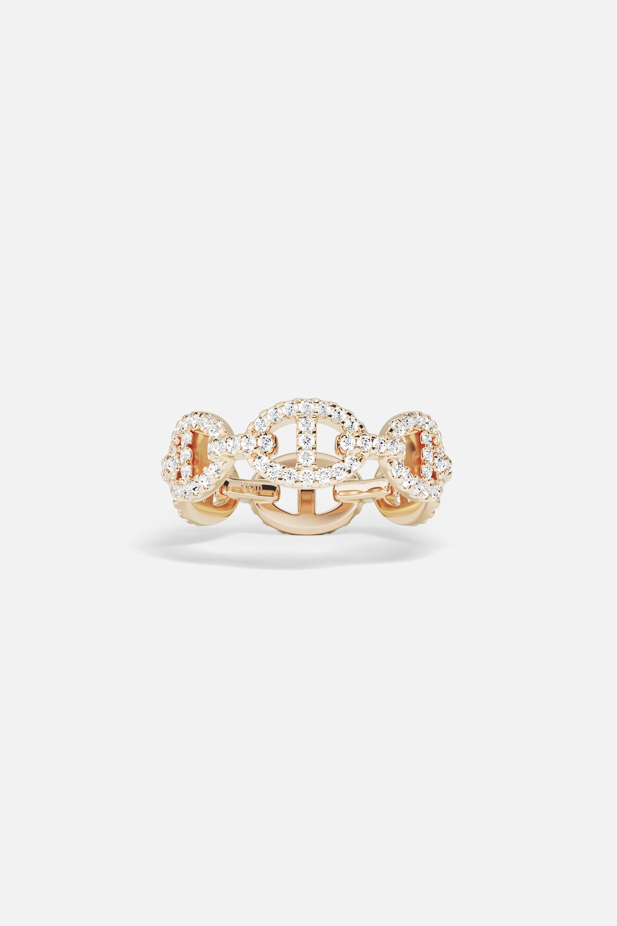 APM Monaco Bague Maille Marine en Or Rose