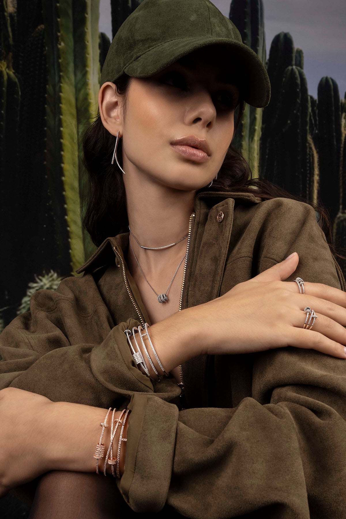 APM Monaco Bague triple avec anneaux en Or Rose