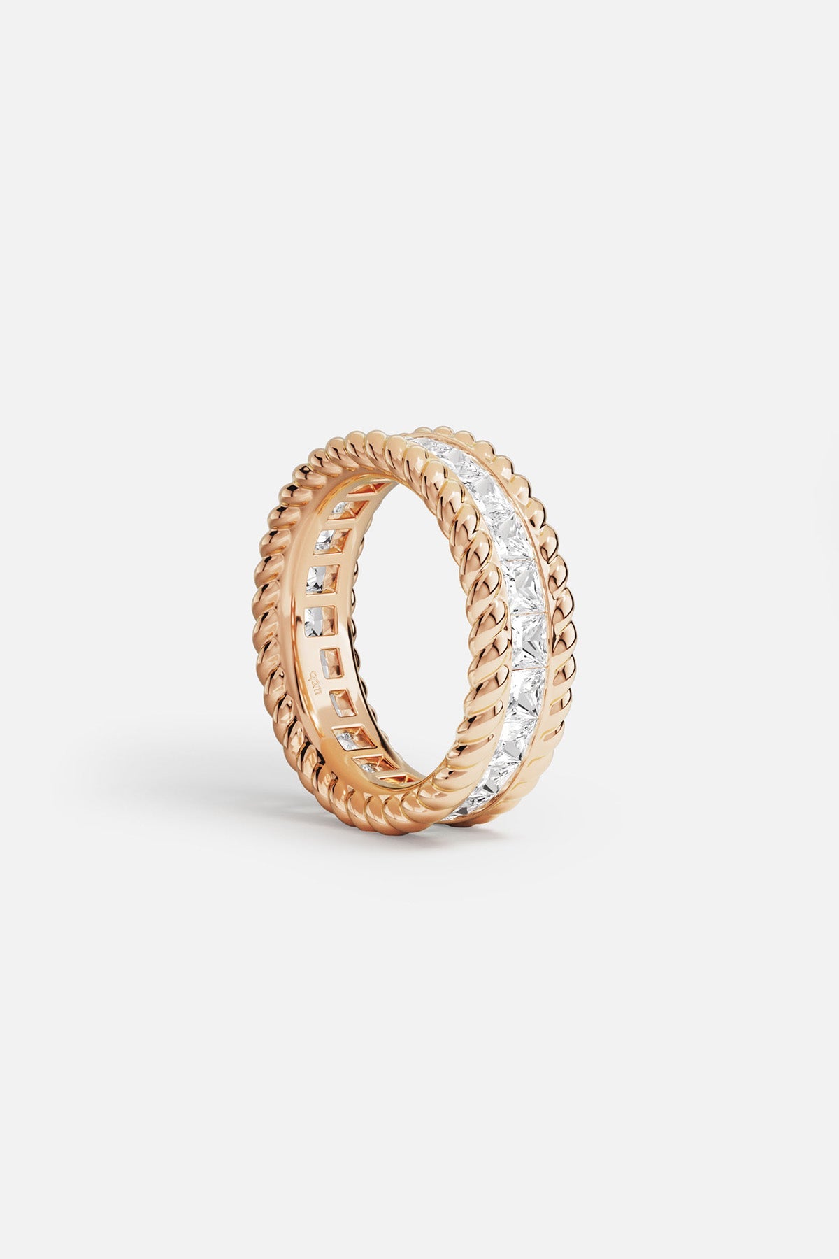 APM Monaco Bague Torsade Pavé