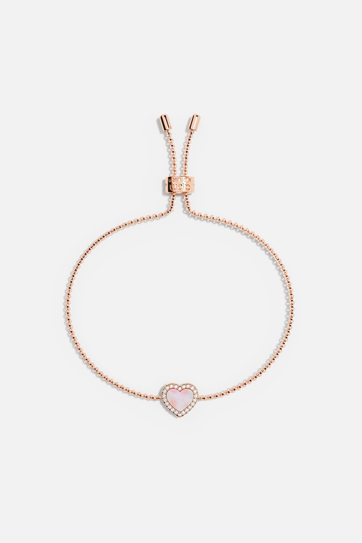 APM MONACO Bracelet Ajustable Cœur Nacre Rose