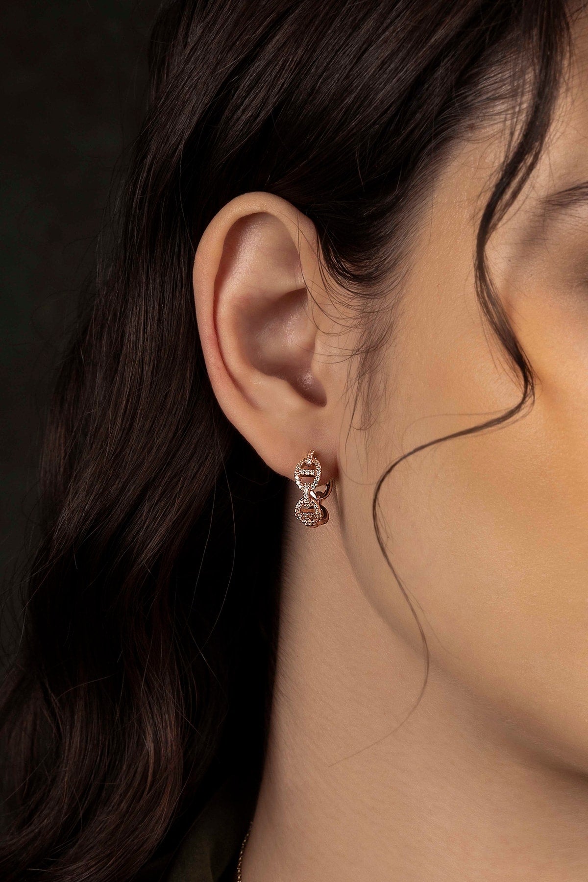 APM Monaco Créoles Maille Marine en Or Rose