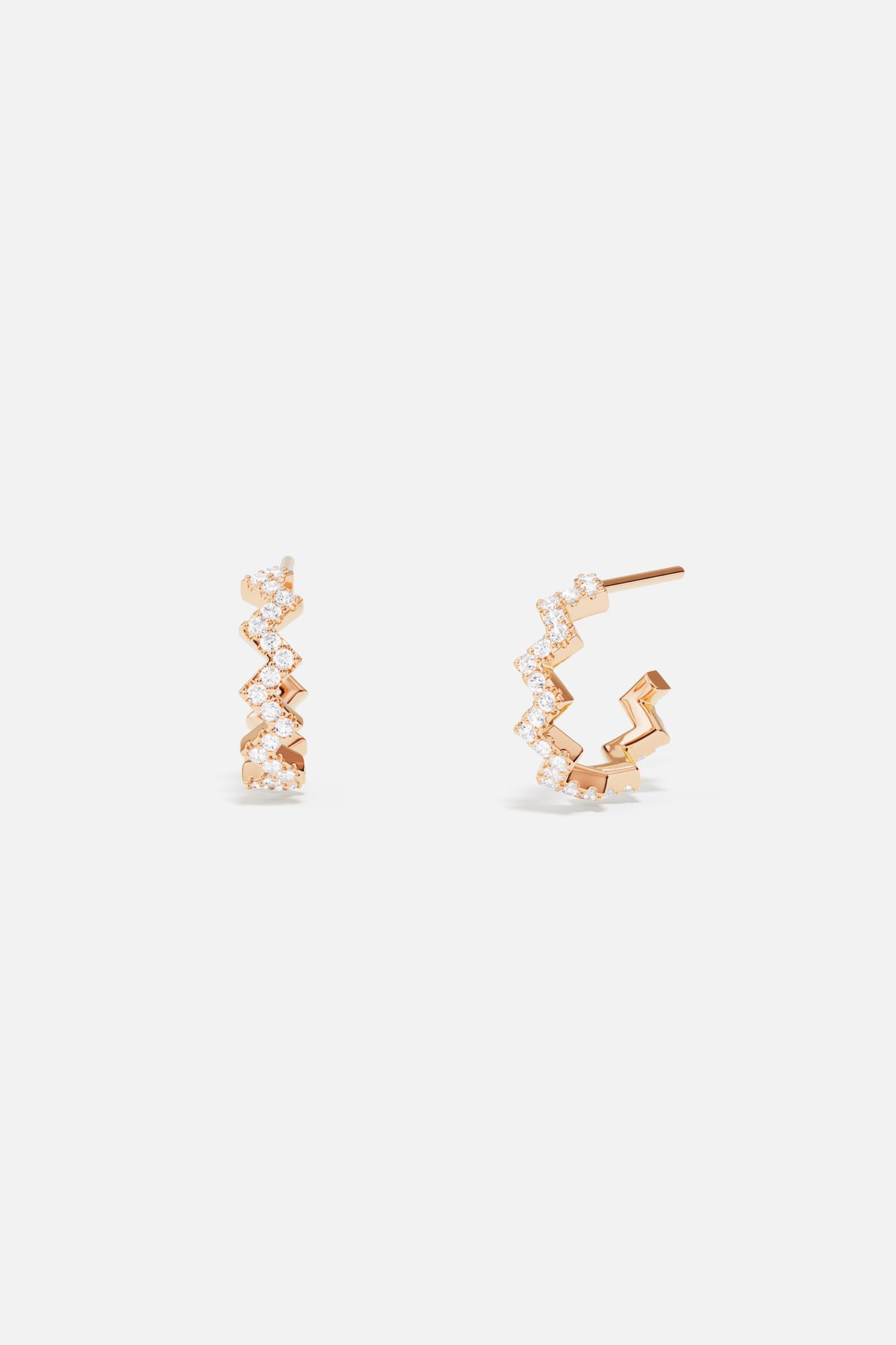 Boucles d'Oreilles Up and Down Or Rose