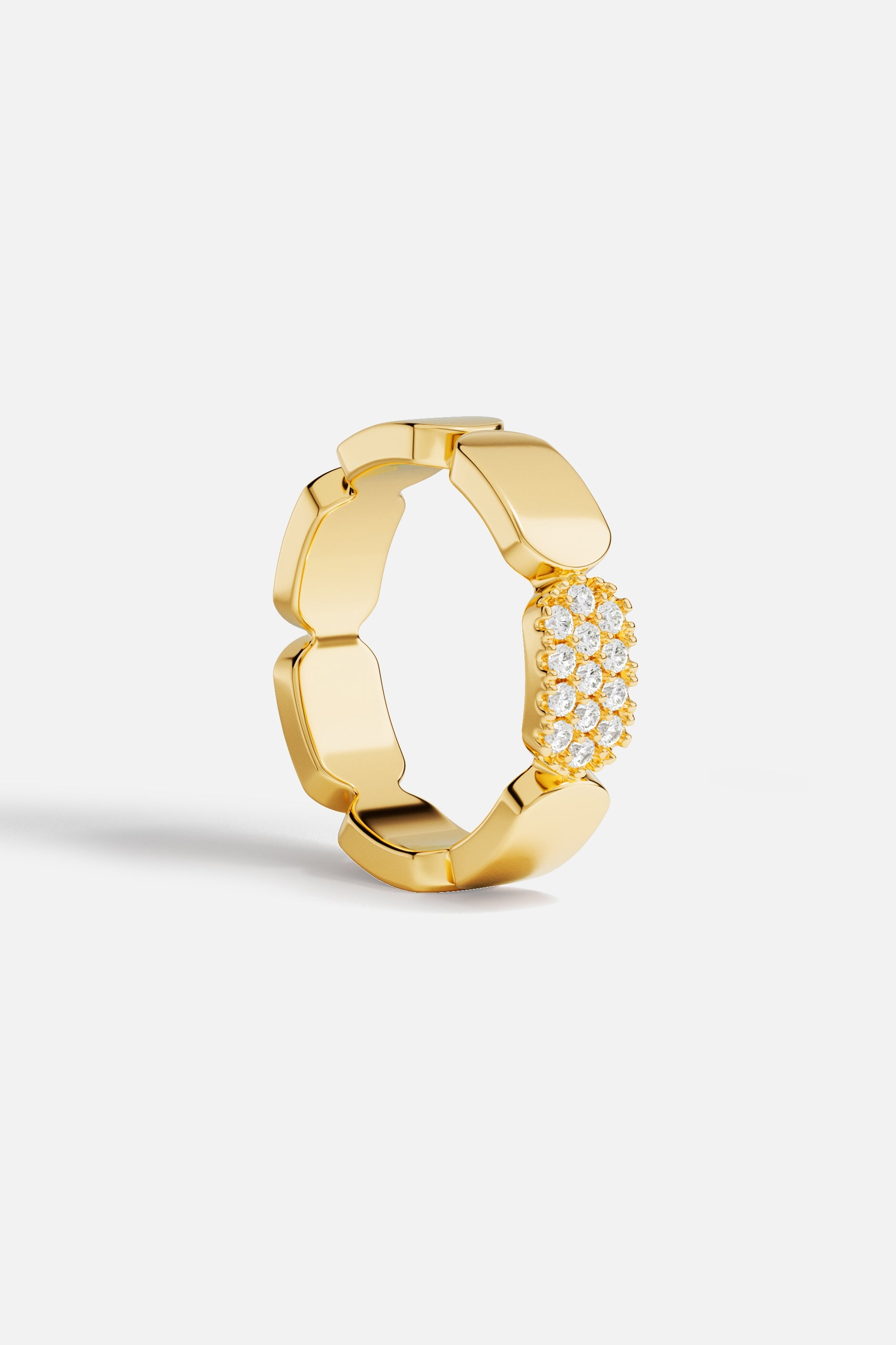 APM Monaco Bague Pavé Or Jaune en Or Jaune