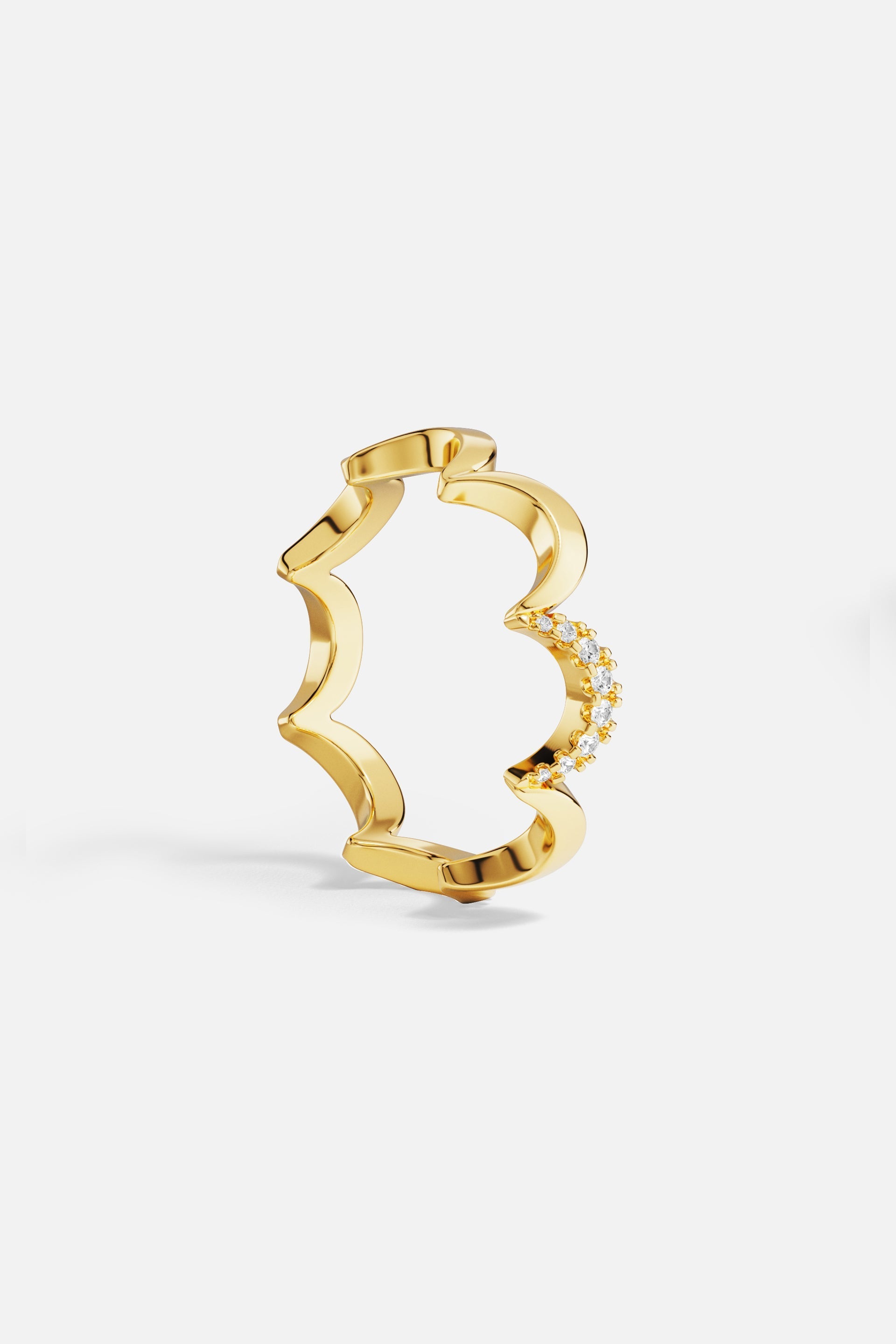 APM Monaco Bague Wavy Or Jaune en Or Jaune