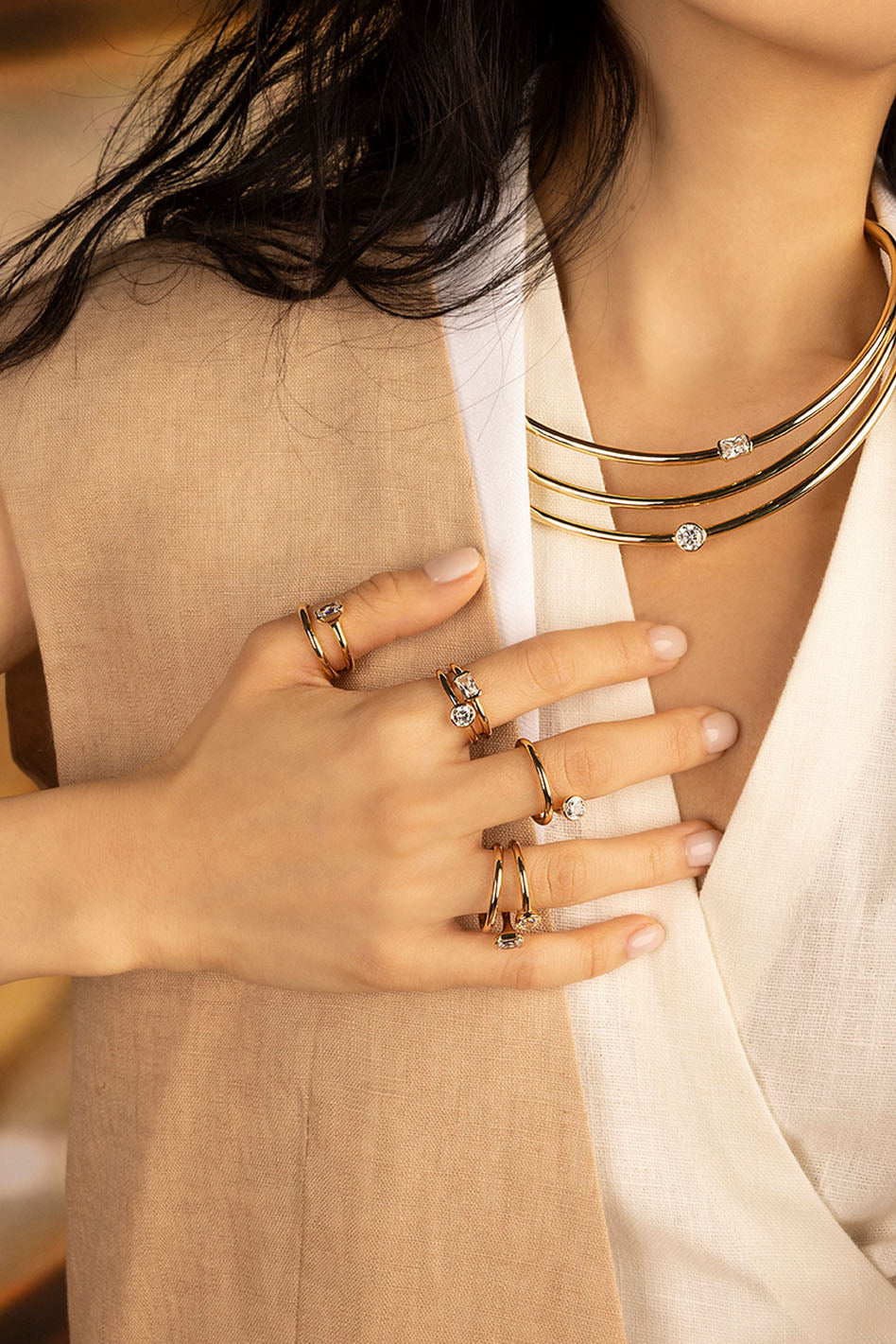 APM Monaco Bague Éclat Twist en argent
