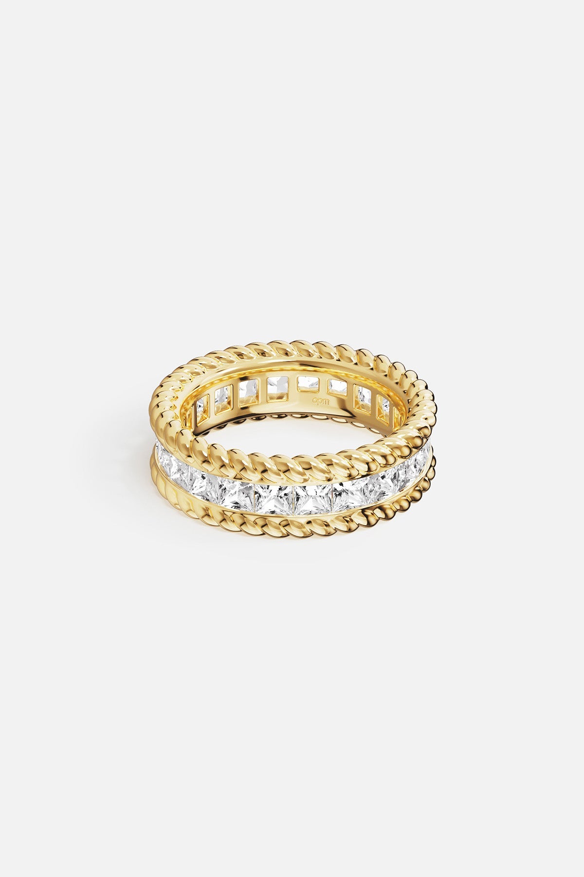 APM Monaco Bague Torsade Pavé