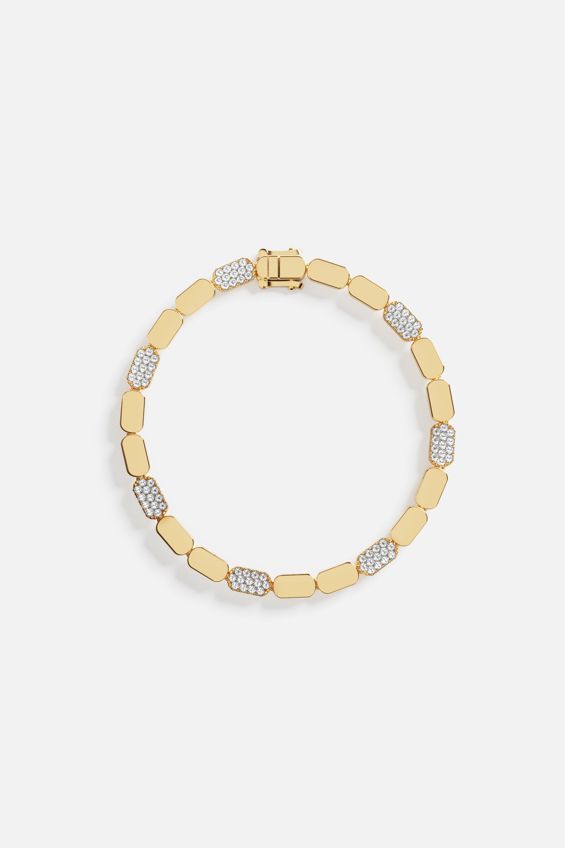 APM Monaco Bracelet Or Jaune Pavé en Or Jaune