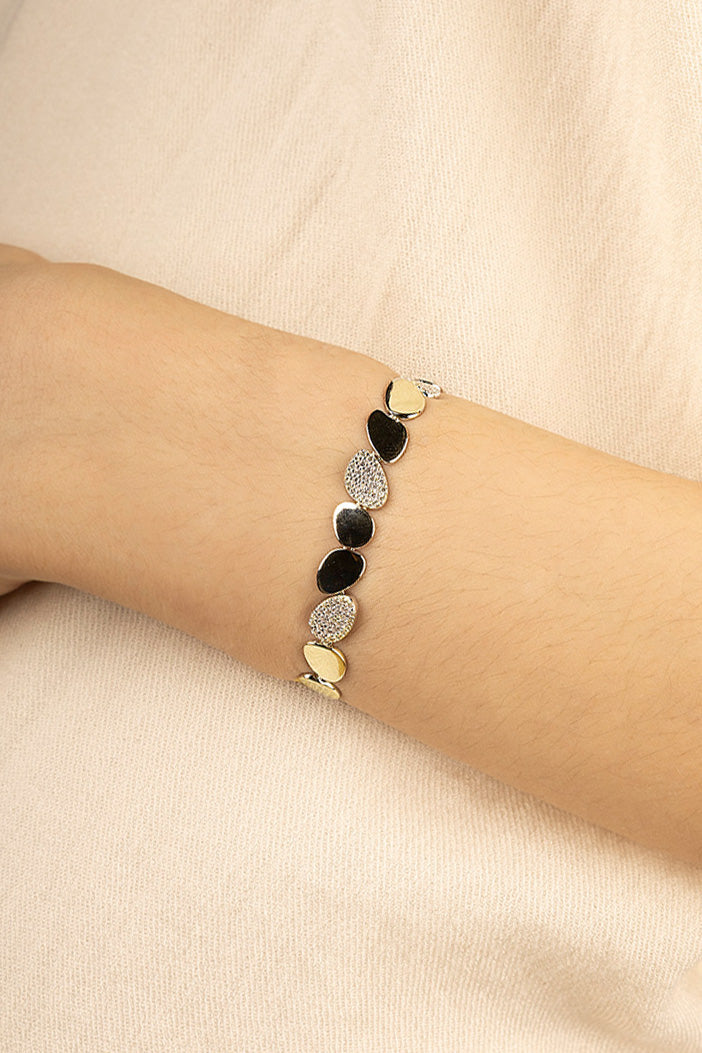APM Monaco Bracelet Galet en Or Jaune