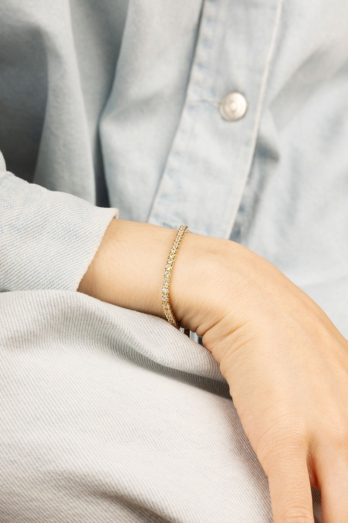 APM Monaco Bracelet Tennis en Or Jaune