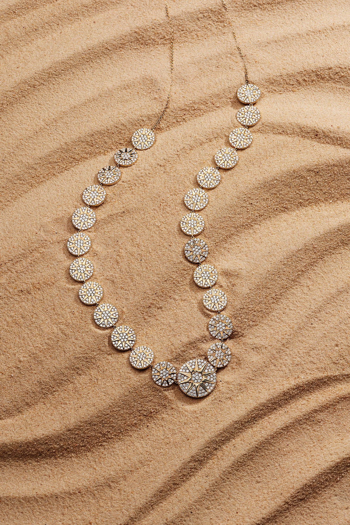 APM Monaco Collier Ajustable Soleil en Or Jaune