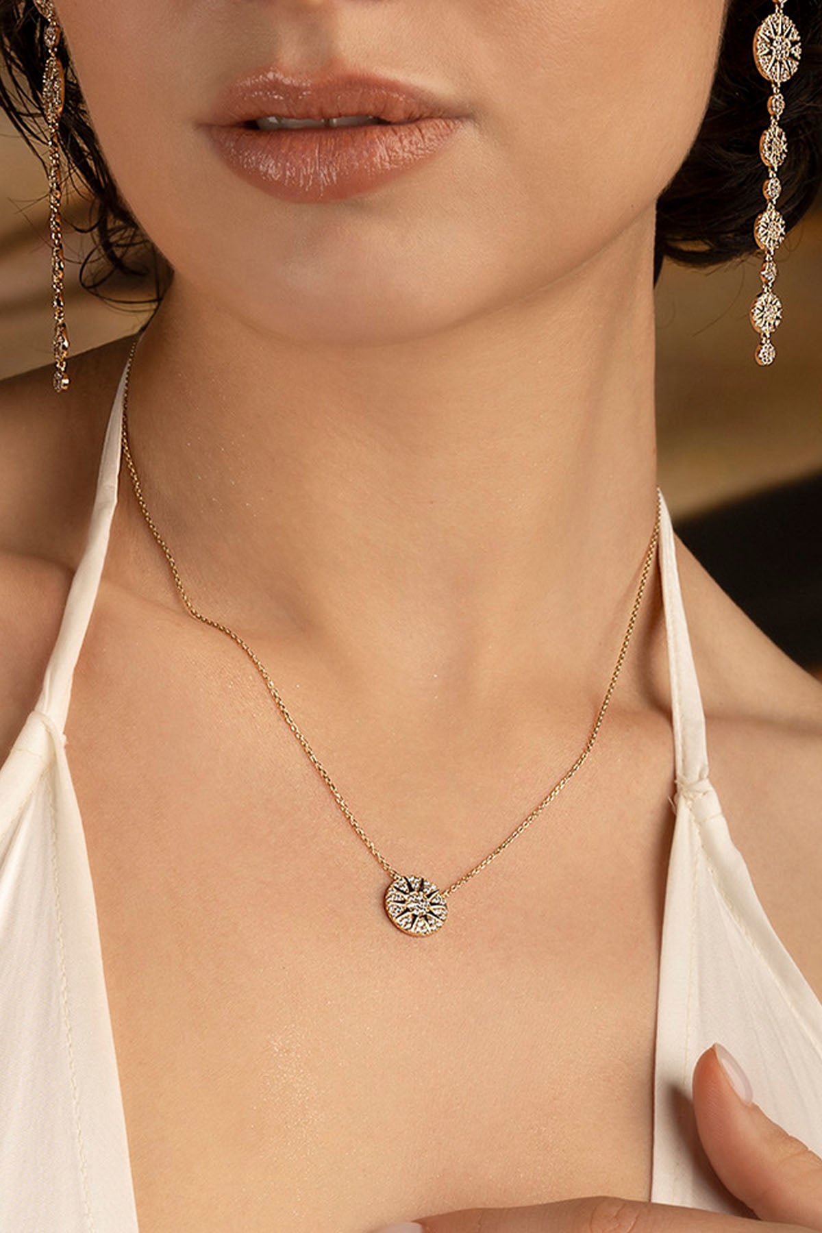 APM Monaco Collier Soleil en Or jaune