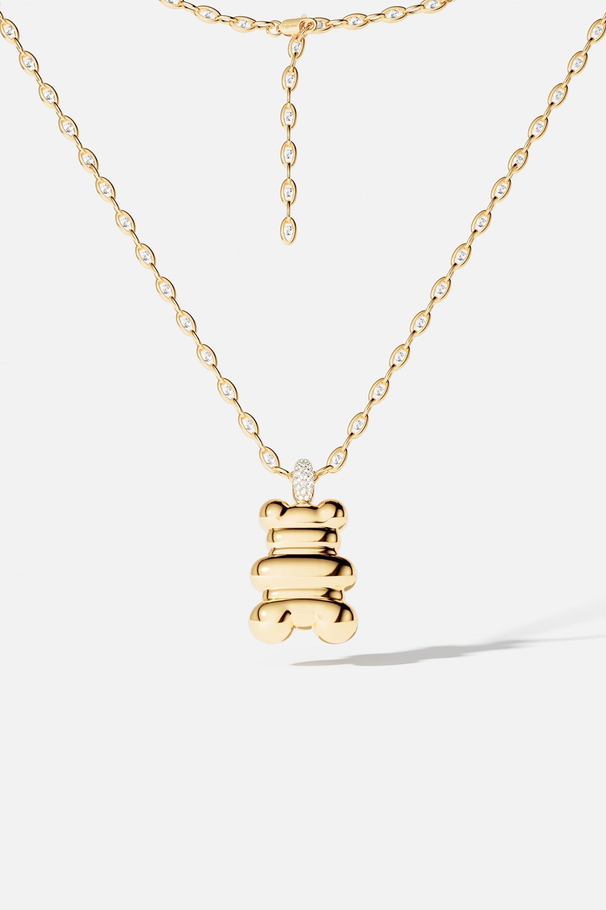 APM Monaco Collier Chaîne Yummy Bear Loulou XL en Or Jaune