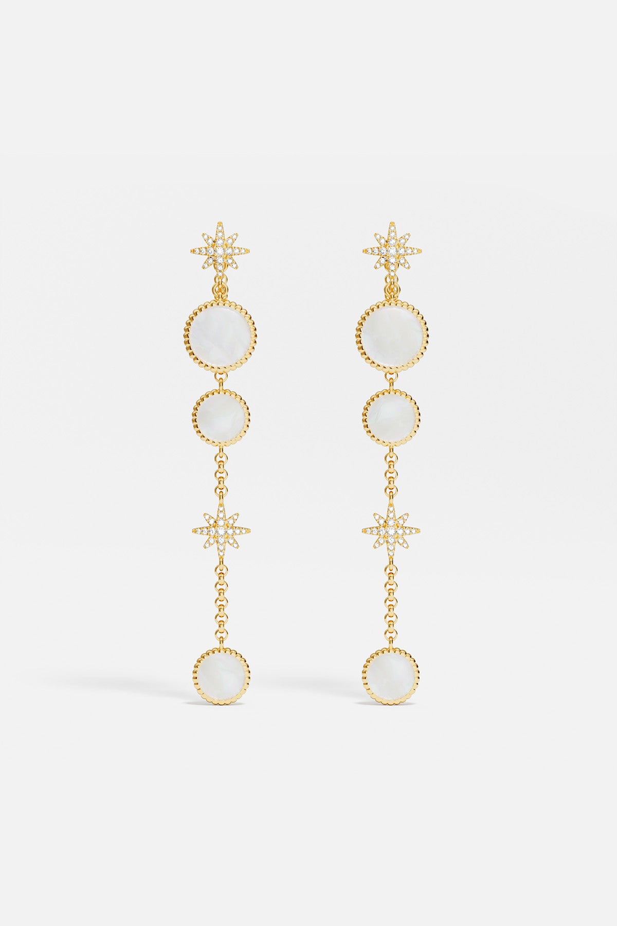APM Monaco Boucles d'Oreilles Météorites Nacre