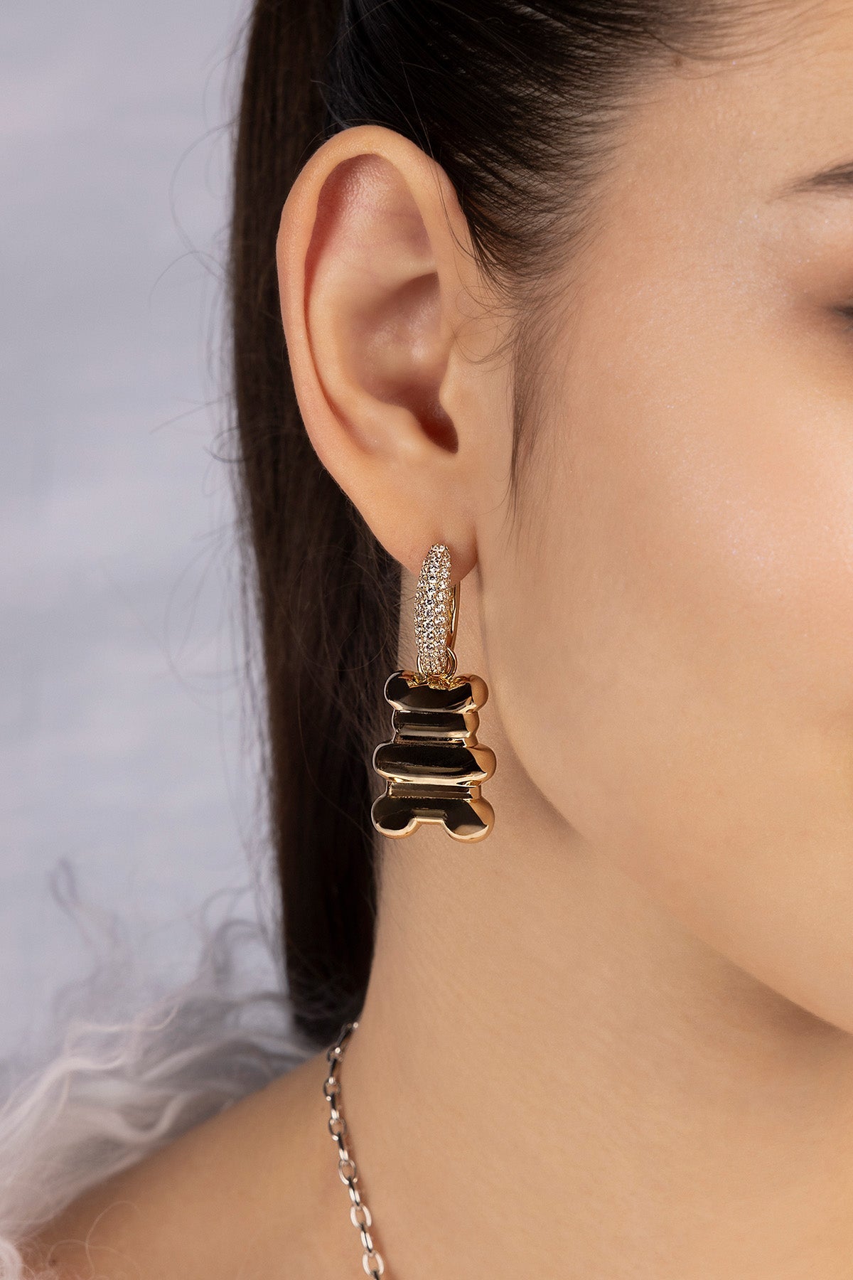 APM Monaco Boucles d'Oreilles Yummy Bear Loulou XL en Or Jaune