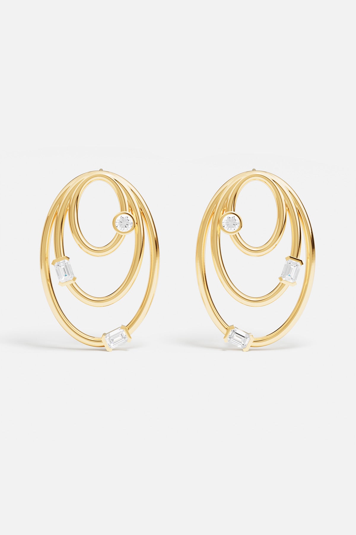 Boucles d'Oreilles Triple Éclat - APM Monaco