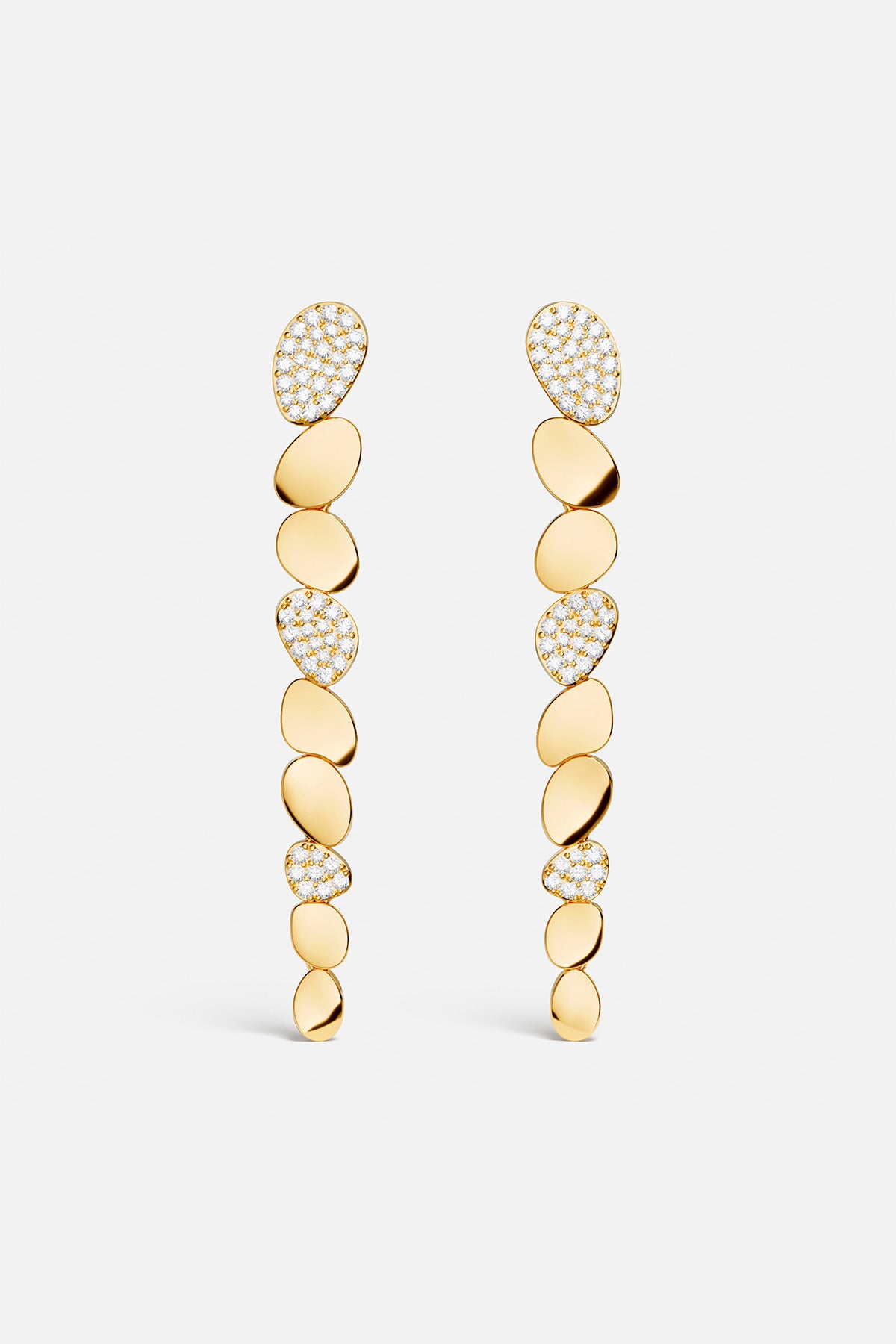 APM Monaco Boucles d'Oreilles Galet en Or Jaune