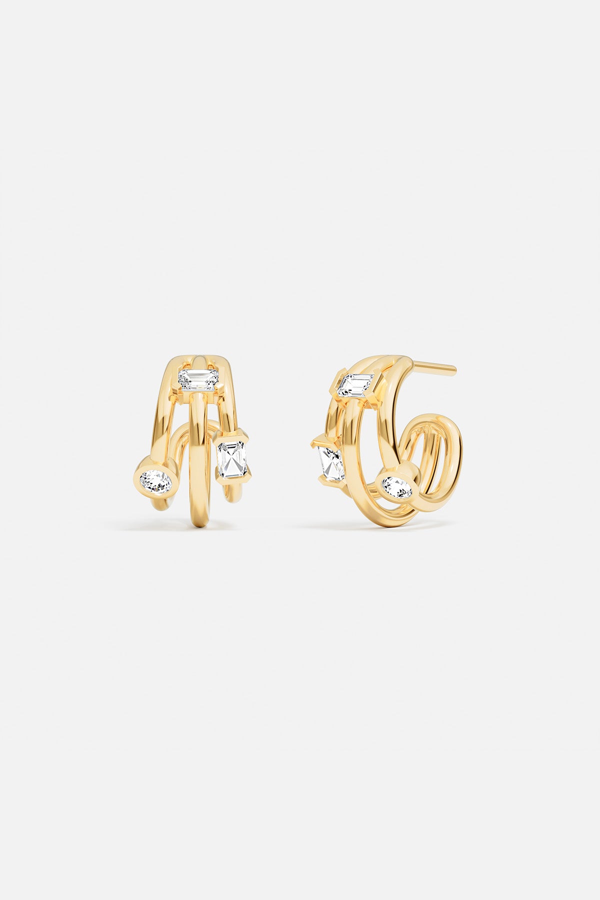 APM Monaco Boucles d'Oreilles Triple Éclat