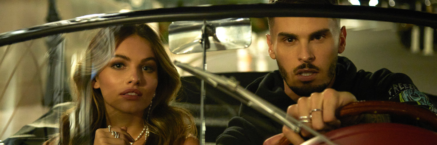 Baptiste Giabiconi et Thylane Blondeau pour la collection APM Monaco unisex