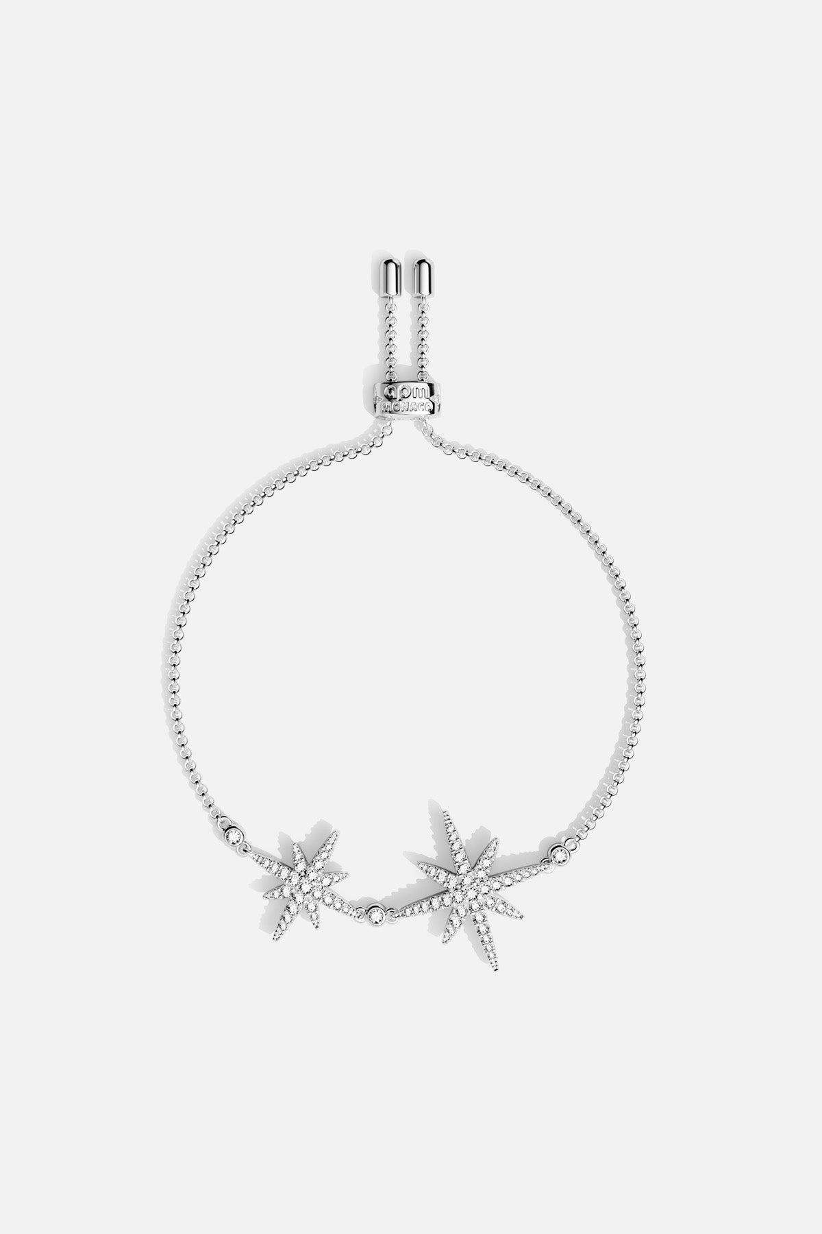 Bracelet APM Météorites, deux étoiles scintillantes pour une allure céleste et délicate.