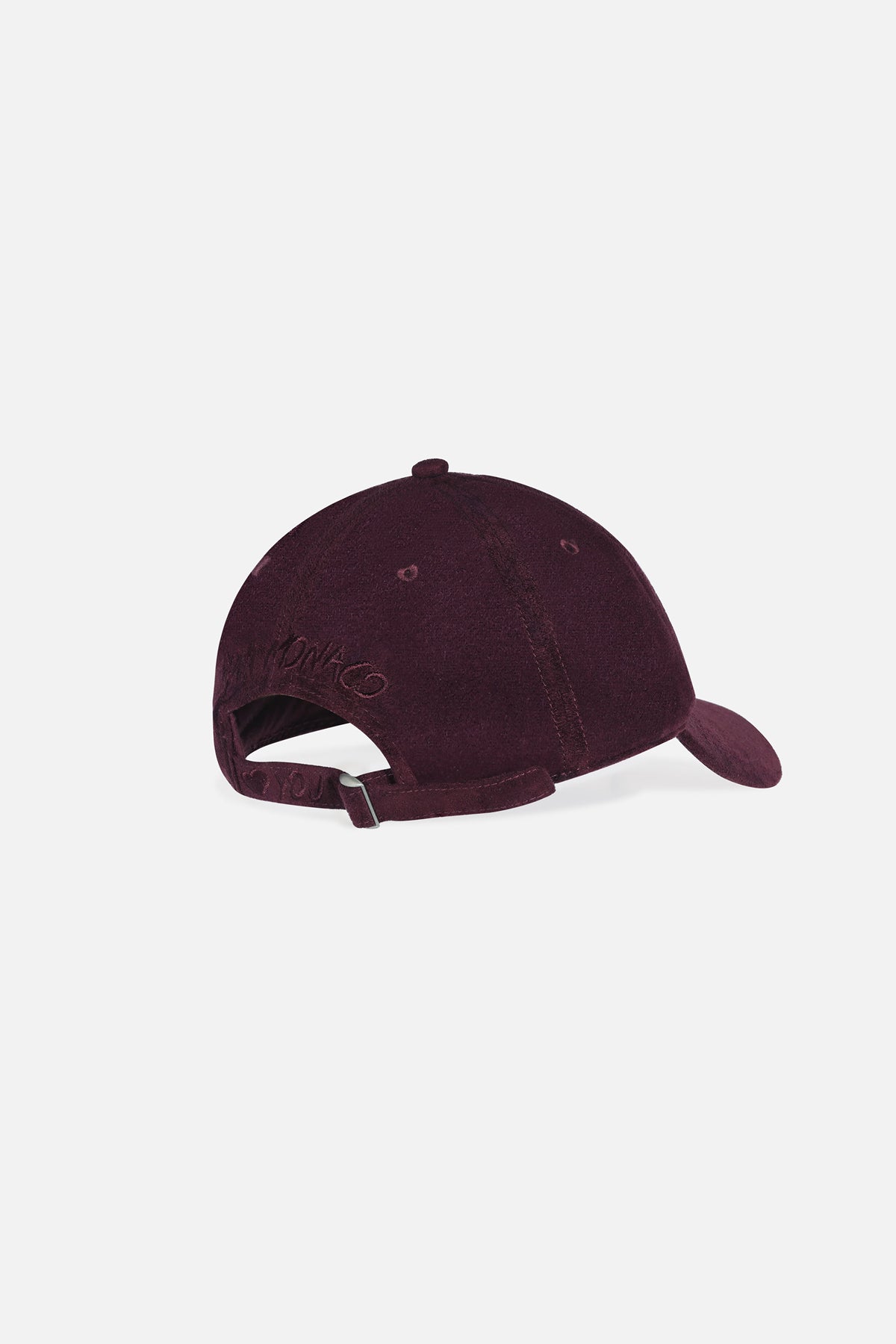 Casquette APM Monaco bordeaux, allure feutrée et signature brodée avec élégance.